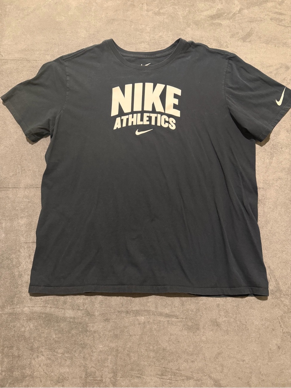 Nike Black Tee with White 'NIKE ATHLETICS' Logo